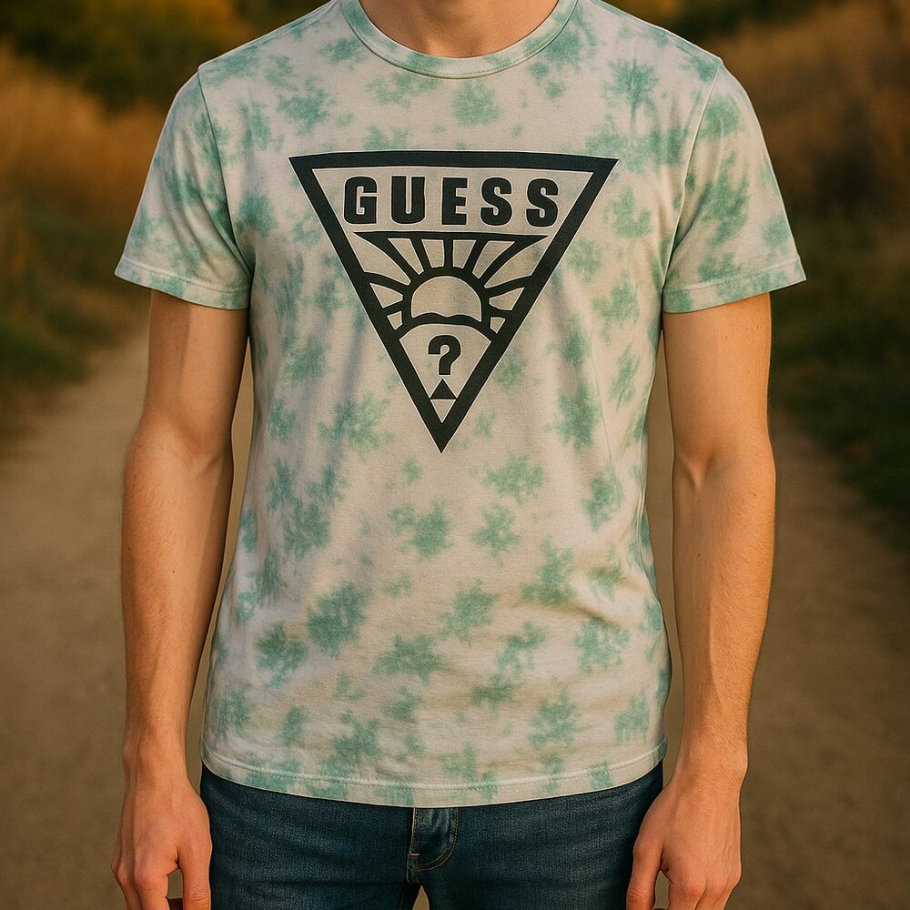 Guess Tie-Dye Logo short‎ sleeve button- small